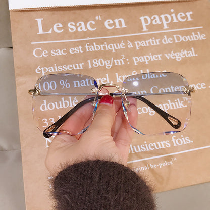 Trendy Square Frameless Sunglasses - Polygonal Style