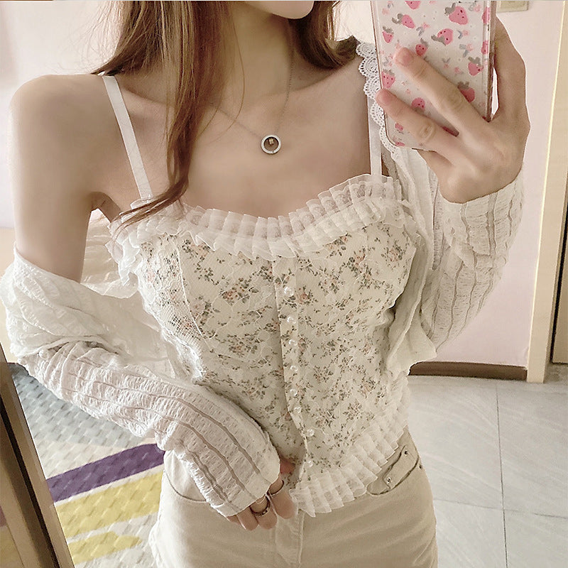 Women's Vintage Elegant French Lace Sling Fashion